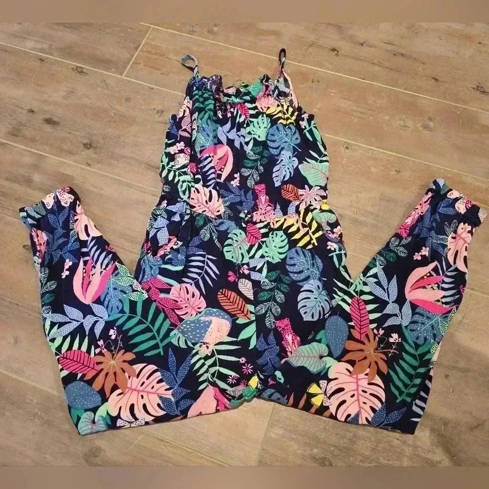 H&M Hawaiian Print Girls Size 6-7y Jumpsuit - Picture 7 of 11